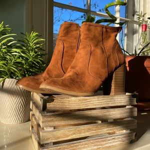 Brown booties